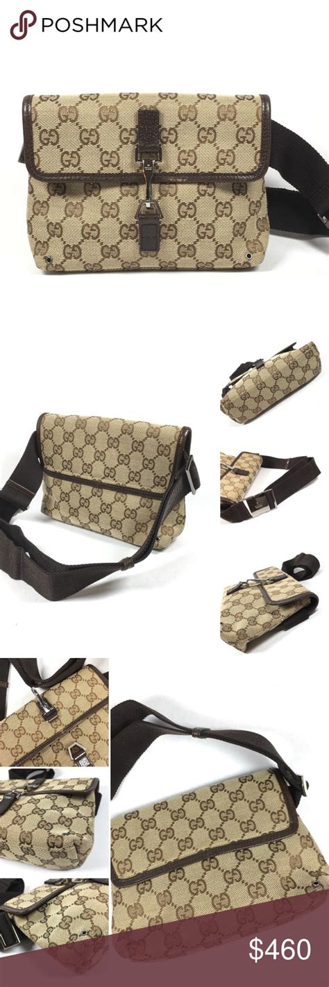 gucci canvas waist pouch|authentic gucci waist bag.